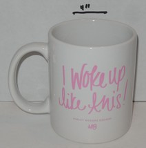 I Woke Up like this! Coffee Mug Cup pink white By Ashley Brooke Designs - $9.60