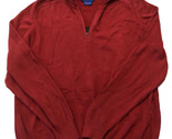 Pendleton 1/4 Zip Pullover Sweater Mens Size LARGE Knit Orange Rust Color - $24.26