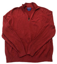 Pendleton 1/4 Zip Pullover Sweater Mens Size LARGE Knit Orange Rust Color - £19.07 GBP