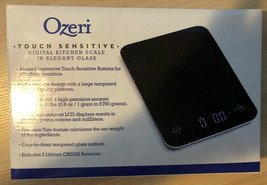 Ozeri Touch Digital Kitchen Scale 12 lbs Tempered Glass in Black ZK013 - £6.21 GBP