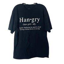 Hangry Definition Tee Mens Size XL Black Cotton T Shirt Made in USA - $7.20