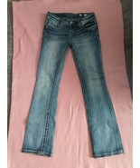 MISS ME Jeans Signature Boot Cut Embellished Med 460 JE8998SBR Size 25 EUC - $49.00