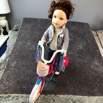 Journey Girls 18&quot; Doll 2012 Red Hair Green Eyes with Bike and Helmet Set - $35.50