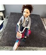 Journey Girls 18&quot; Doll 2012 Red Hair Green Eyes with Bike and Helmet Set - £27.85 GBP