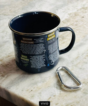 Gift Republic Survival Guide Blue Enamel Mug Cup with Carabiner Hiking C... - £26.01 GBP