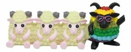 Rainbow Black Sheep In Family Of White Sheep Figurine 5.75&quot;L Animal Farm Decor - £21.70 GBP