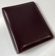 Franklin Covey Burgundy Red Faux Leather Planner 6 Ring Compact Binder 7... - $19.79