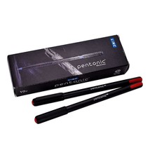 Low Cost Pack of 10 Pentonic Linc Ball Point Pens RED INK 0.7MM fine tip... - $12.60