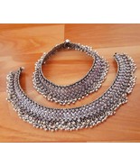 Indian Bollywood Style Traditional 925 Silver Plated Payal Anklet Jewelr... - £30.27 GBP
