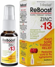 NEW Medinatura T-Relief ReBoost Sore Throat Relief Spray Cherry 0.68 Ounce - £13.78 GBP