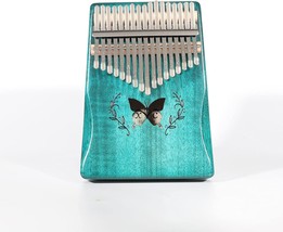 Kalimba Thumb Piano Kalimba 17 Keys Study Instruction And Tune Hammer, Blue - £29.88 GBP