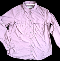 Ridgecut Toughwear Shirt Womens L Pink Button Up Roll Tab Sleeves Outdoo... - $11.34