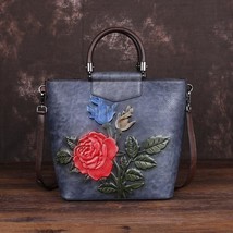 Genuine Leather Shoulder Bags For Women New Luxury Leather Handbags Embossing Wo - £111.21 GBP