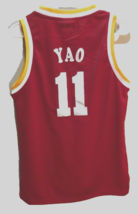 Yao Ming #11 Houston Rockets NBA Vintage 90s Boys Red Sewn &#39;93-95 Jersey L 14-16 - $44.62