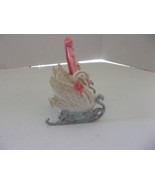 Hallmark 1988 Christmas Sweetheart Swan Sleigh Ornament 3.5&quot; Tall - $112.23 MXN