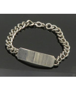 BOJAR 925  Silver - Vintage Smooth Bar Shiny Curb Link Chain Bracelet - ... - $249.85 CAD