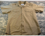 U.S. NAVY USN KHAKI TAN SHORT SLEEVE DRESS TYPE II CLASSIC FIT SHIRT UNI... - $23.52
