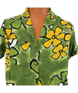 BDG Urban Outfitters Women Hawaiian Aloha Shirt Small Petite Floral Text... - £26.73 GBP