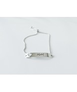 Personalized Engraved Heart Bracelet • Engraved Jewelry Gifts for Mom  - £3.90 GBP