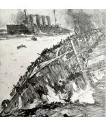 Torpedoing Of Battleship Aboukir 1919 WW1 World War 1 Military Print DWS3C - $29.99
