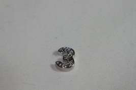 Origami Owl Charm (New) Number - 3 - Silver W/ Crystals - £6.60 GBP