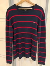 Polo Jeans Company Navy Blue And Red Men&#39;s Sweater - £15.63 GBP