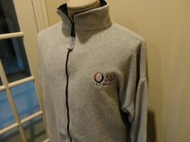 Gray Sewn USA 2008 Beijing Olympics Full Zip Polyester Fleece Zip Jacket 2XL - £19.94 GBP