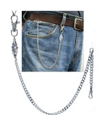 Pocket Watch Chain Silver Albert Chain Classic Fob Swivel Clasp Lobster ... - $294.96 MXN