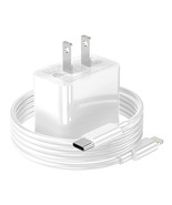Charger Block USB C Fast Wall Plug with 6ft USB C to Cable (White) - £10.61 GBP