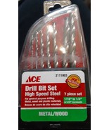 Ace #2111003 High Speed Steel 7-Piece Drill Bit Set Metal/Wood (1/16&quot; to... - $8.12 CAD