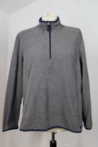 LL Bean XLP Gray 1/4 Zip Soft-Brushed Fleece Fitness Pullover Jacket 504250 - £21.14 GBP