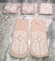 Katt Medical Double Tread Footwear Non Slip Socks /SIZE Large /COLOR TAN/4 Pairs - £7.81 GBP