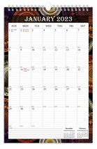 2023 Wall Calendar Spiral-bound Twin-Wire Binding - 12 Months 11&quot; x 17&quot; 9 - £10.50 GBP