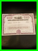 South Puerto Rico Sugar Company 100 Share Common Stock Certificate 1 of 2 - £120.63 GBP
