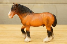Schleich Hard Rubber Toy Clydesdale Stallion Horse 13670 Animal Pretend ... - $14.84