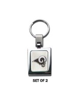 Los Angeles Rams SET OF 2 NFL Key Chain Keychain Ring Steel Car Auto Tru... - $16.22 CAD