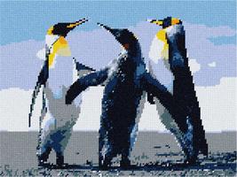 Pepita needlepoint canvas: Penguins, 12&quot; x 9&quot; - $86.00+