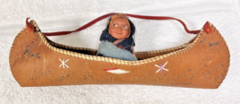1938 Skookum Doll in Bark Canoe Always Paddle Along in Life 10 Inch Long... - $94.05