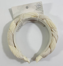 Hive and Co. Headbands Braided Taupe Crème Burlap Texture Knotted Twist - £7.02 GBP