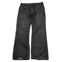 Murano Pants Mens 34 Black Mid Rise Button Cotton 5 Pocket Denim Jeans - £23.72 GBP