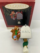 1994 Hallmark Keepsake Ornament Making It Bright Squirrel Mailbox - £10.07 GBP
