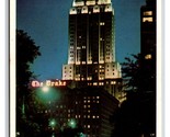 Drake Hotel Palmolive Building Night View Chicago Illinois Chrome Postca... - $2.92