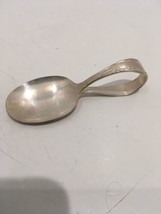 Vintage 60&#39;s Oneida 1881 Rogers Silver Plate Curved Baby Spoon - £9.48 GBP