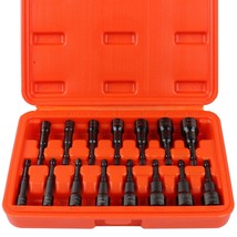 HORUSDY 15-Piece Magnetic Hex Nut Driver Set, 1/4&quot; Hex Shank, Metric and... - $33.99