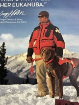 Vintage 1999 Aspen K-9 Ski Patrol Service Dog in snow Eukanuba dog food print ad - £5.86 GBP