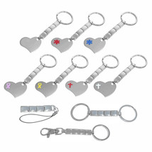Set of Italian Charm Keychains - 9mm Links Your Choice of Heart, Hook, L... - $7.80+