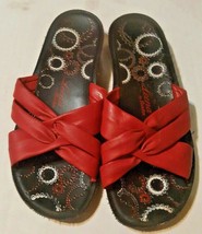 Leena By Bata Black Wedges Sandals Slip on Shoes Size 7M Womens - $11.67