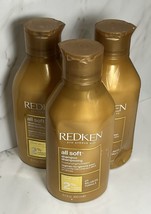 3 Redken All Soft Shampoo Moisturizing 10.1oz DETAILS - £39.05 GBP