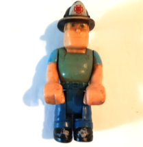 Fisher Price Husky Helper Fireman Figure Firefighter Vintage 1977 Well Loved - $5.89