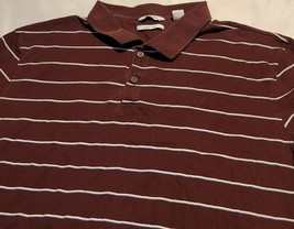 Calvin Klein Liquid Touch Mens Shirt Slv Pullover Polo Shirt Burgundy Si... - £9.45 GBP